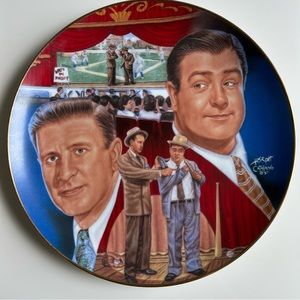 Rare Sports Impressions Who's on First Abbott & Costello Collector Plate
